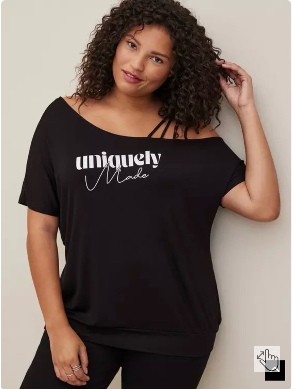 Torrid Uniquely Made Graphic Tee Women’s 2X Black Short Sleeve Top